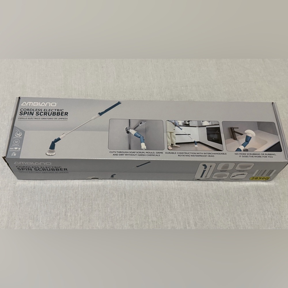 Cordless Electric Spin Scrubber - White/Blue